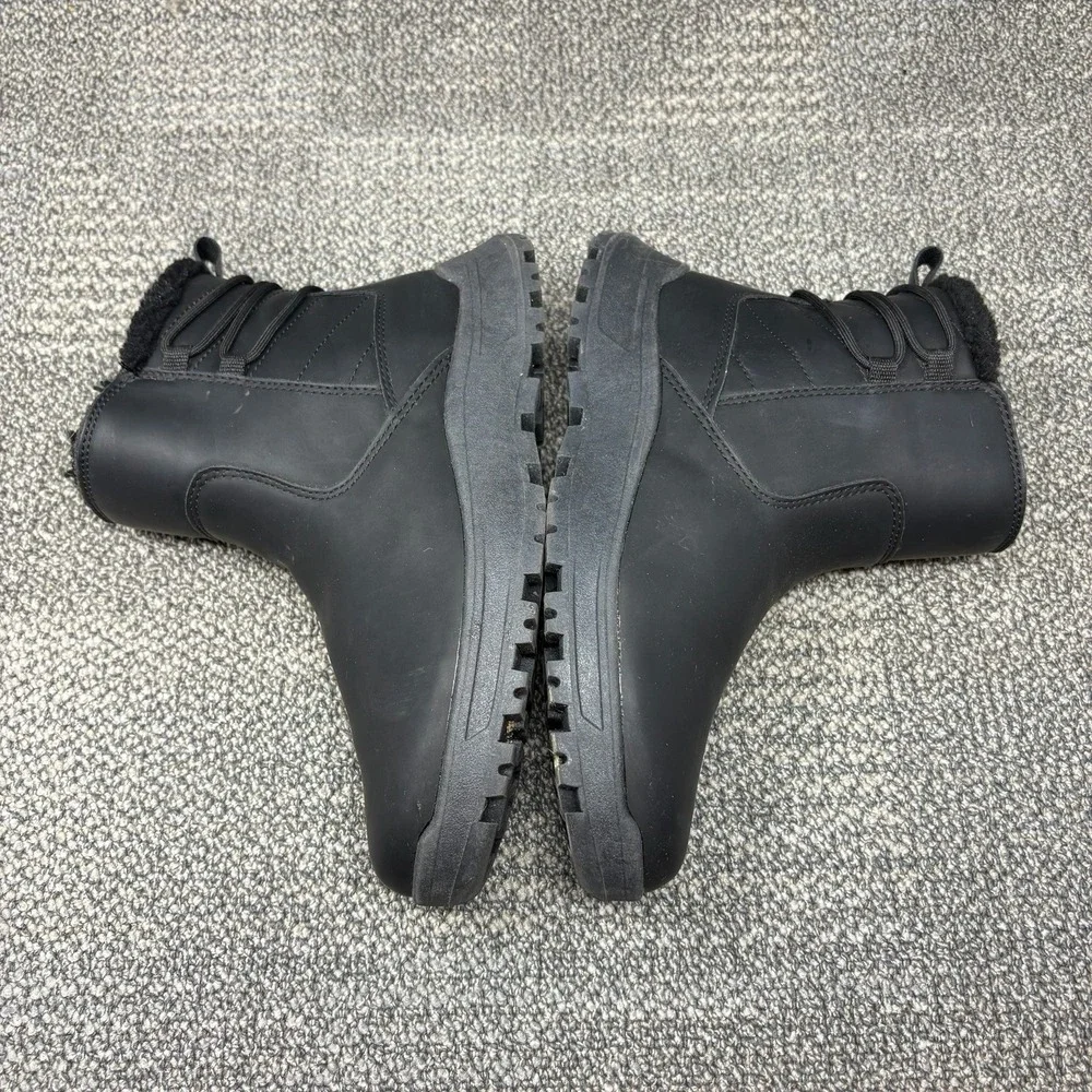 Eddie Bauer Siren Women's Size 8 Black Faux Fur Lined Winter Ankle Boots Zip
